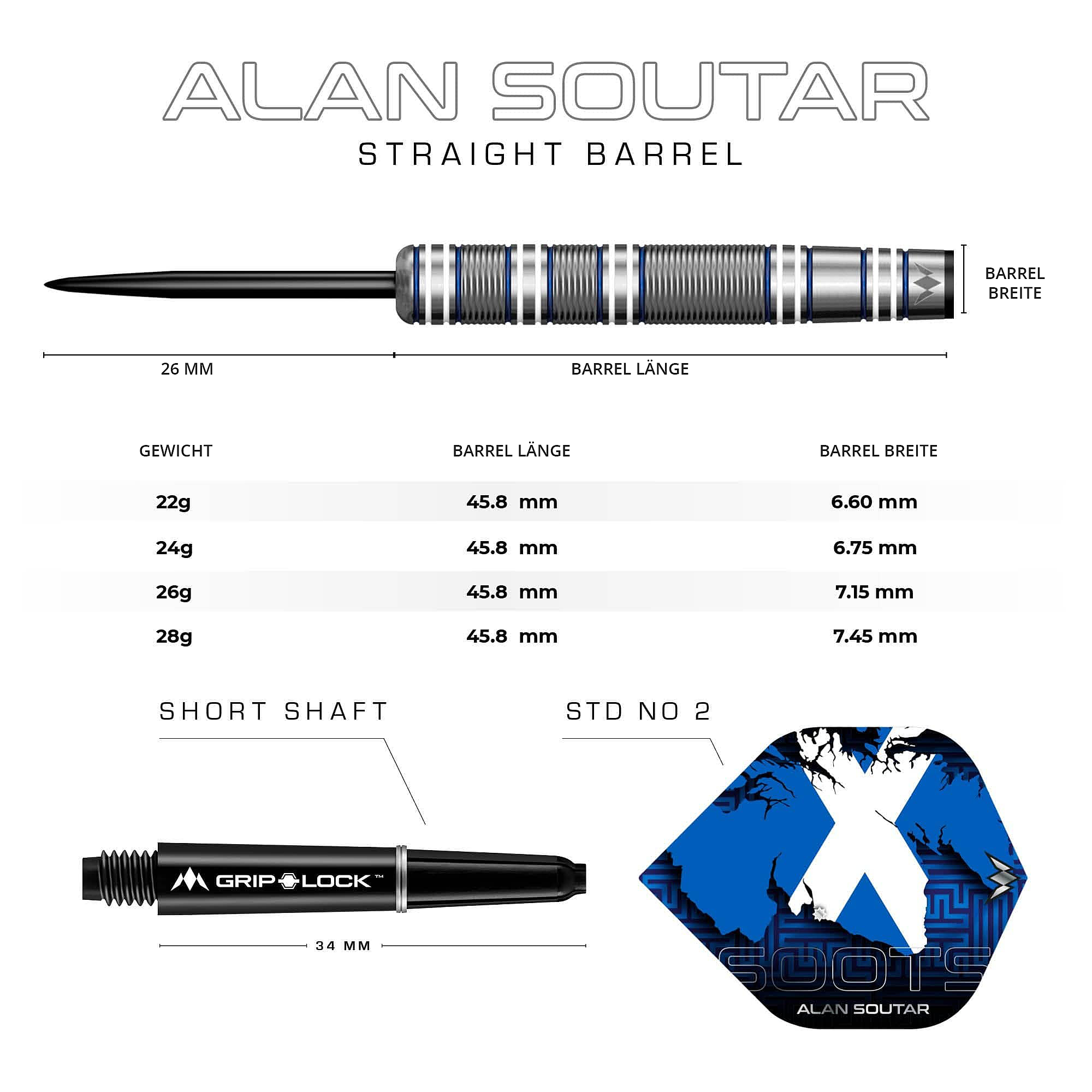 Mission - Alan Soutar Blue & White - Steeldart
